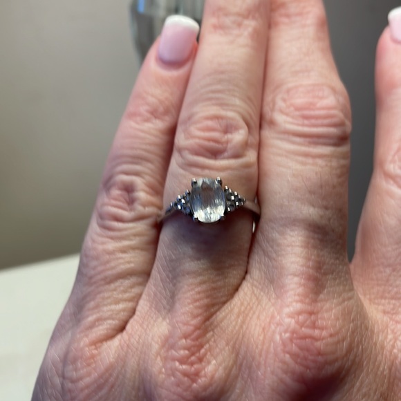 Rare Imported Natural Paraiba .925 Sterling Silver Ring - Picture 4 of 6